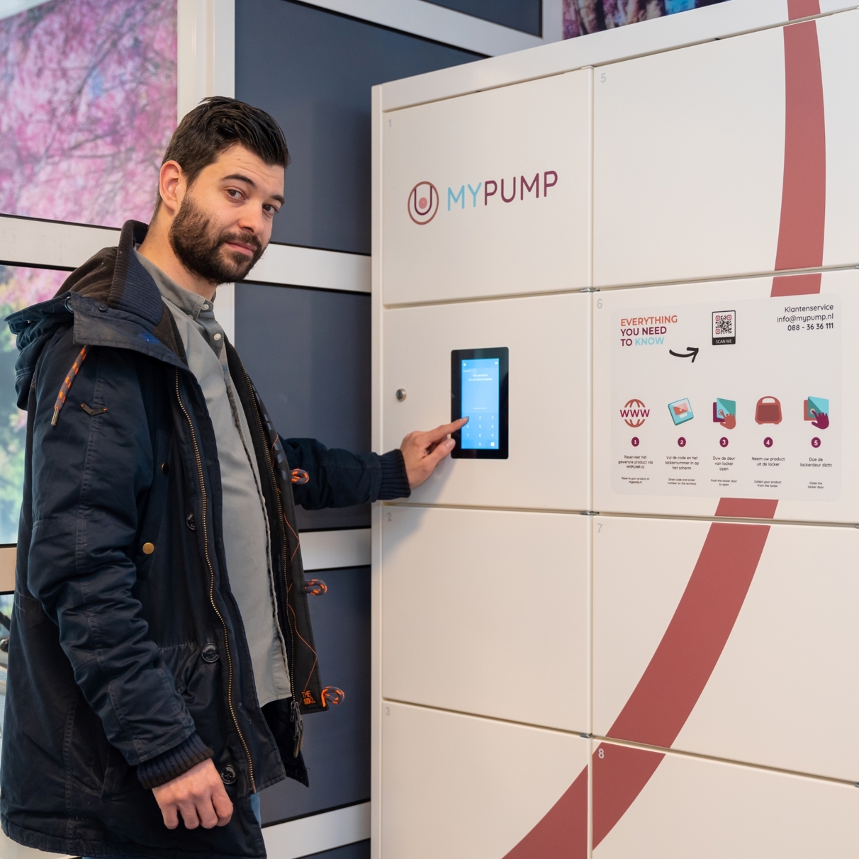 Ouders kunnen een borstkolf huren via MYPUMP in het Anna Ziekenhuis. 365 dagen per jaar, 24 uur per dag. 